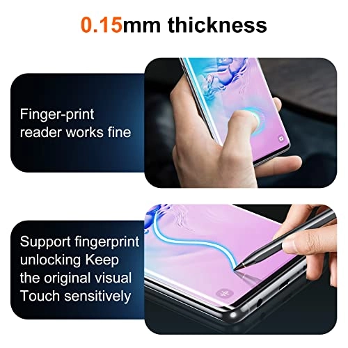 Flexible TPU Screen Protector + Tempered Glass Camera Lens Protector for Samsung Galaxy S10 (3+2 Pack)