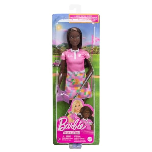 Barbie Golfer - Brunette Pink Polo Dress Ages 3+