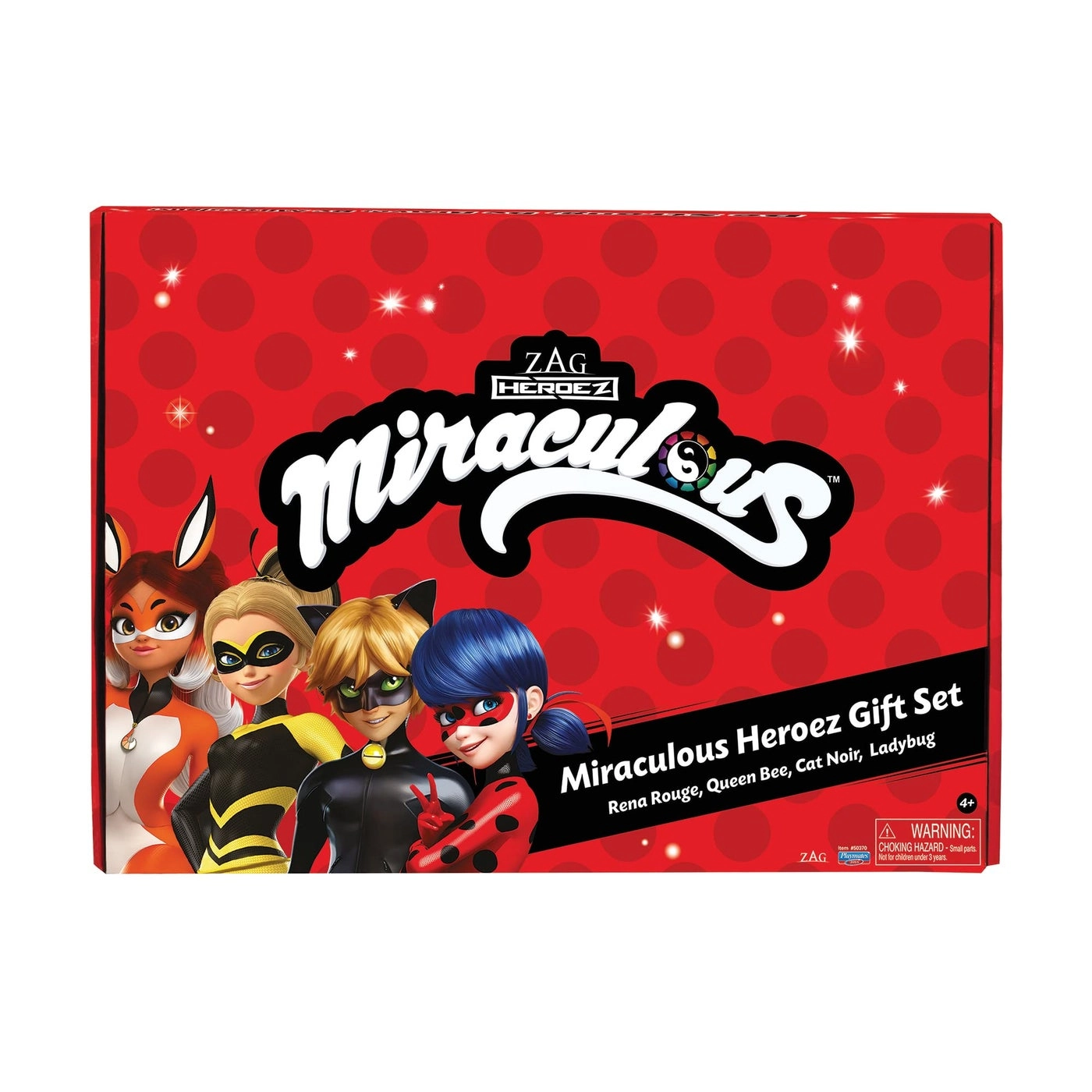 Ladybug Doll - Exclusive + Cat Noir Doll + Queen Bee Doll + Rena Rouge Doll