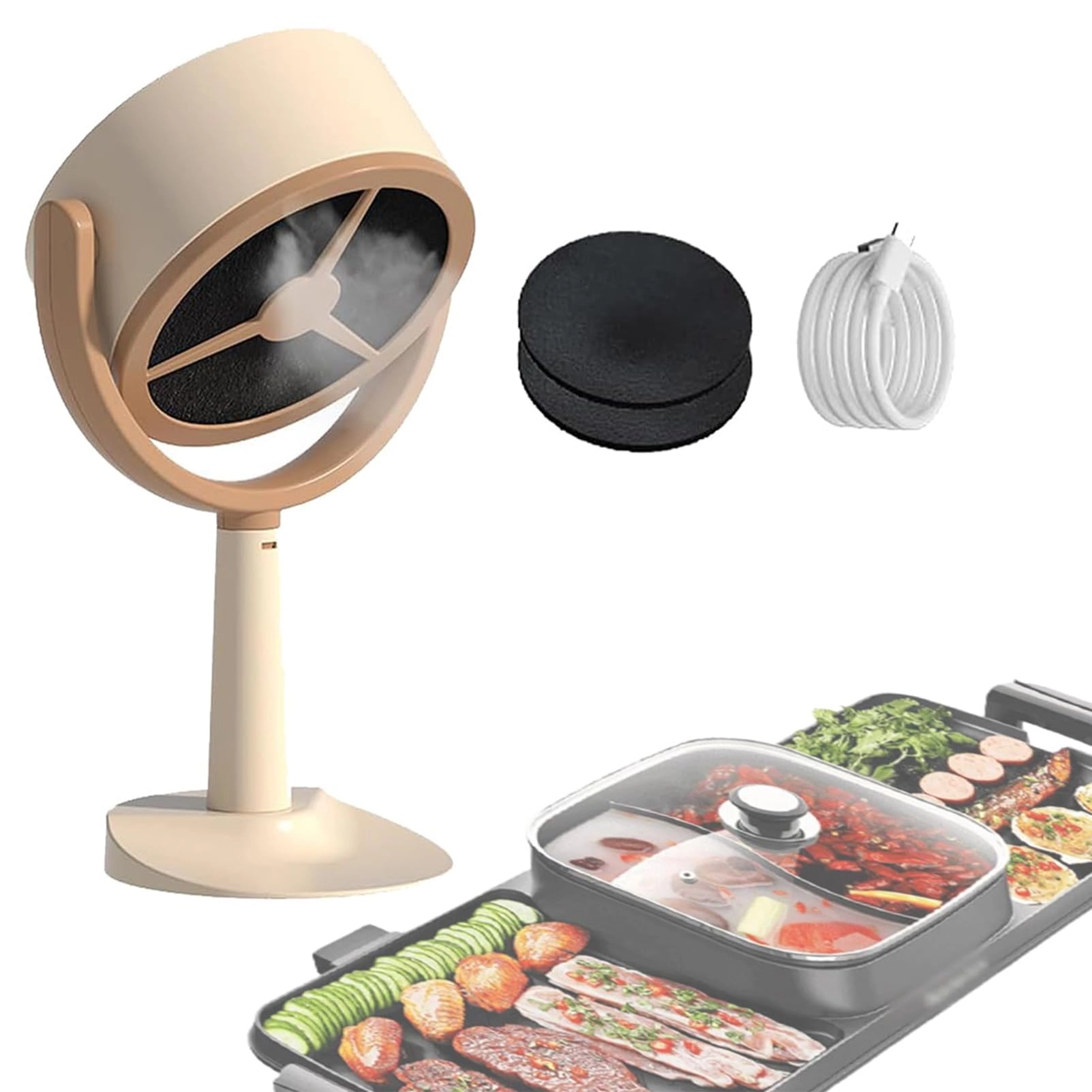 Desktop Cooker Hood - 3 Speed Portable Type C