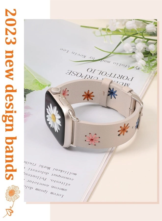 Leather Watch Band for Apple Watch Ultra/Series 8/7/6/5/4/3/2/1/SE (41/40/38/49/45/44/42mm)