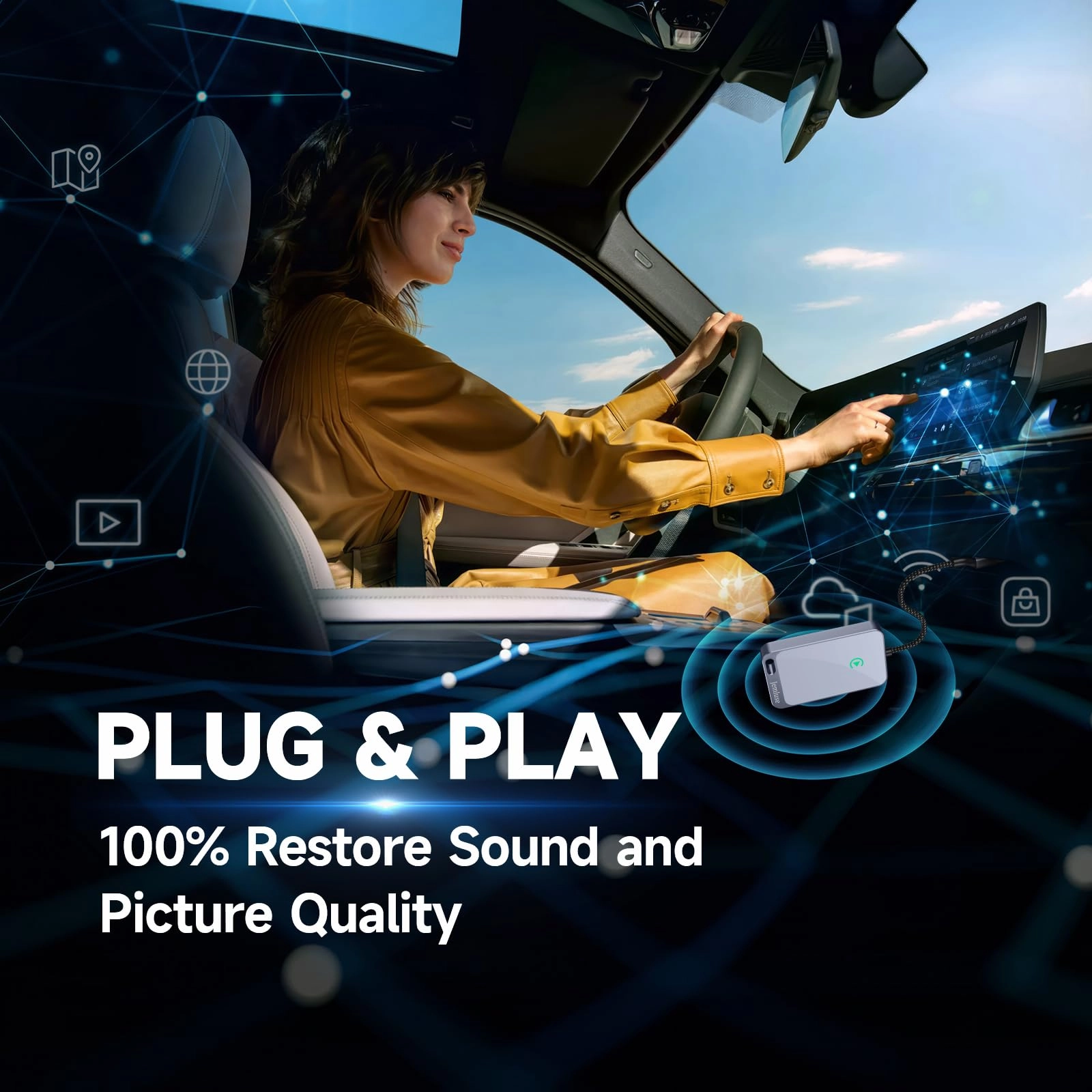 Wireless CarPlay Adapter for iPhone - USB C Multi-User
