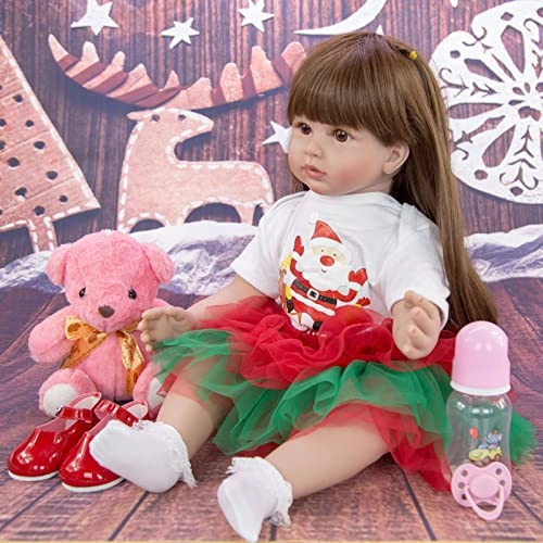 Rebirth Baby Doll - 48cm/58cm Silicone Limbs Cloth Body Panda Clothes Gift Set