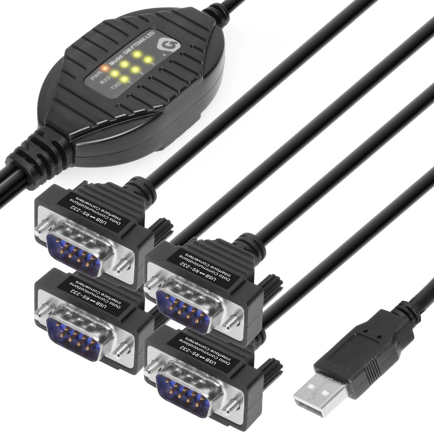 RS-232 to USB Adapter - 4 Port USB