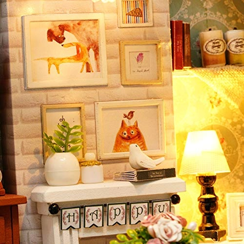 Miniature Dollhouse - DIY 2 LED Lights 21 x 12.5 x 14.5cm