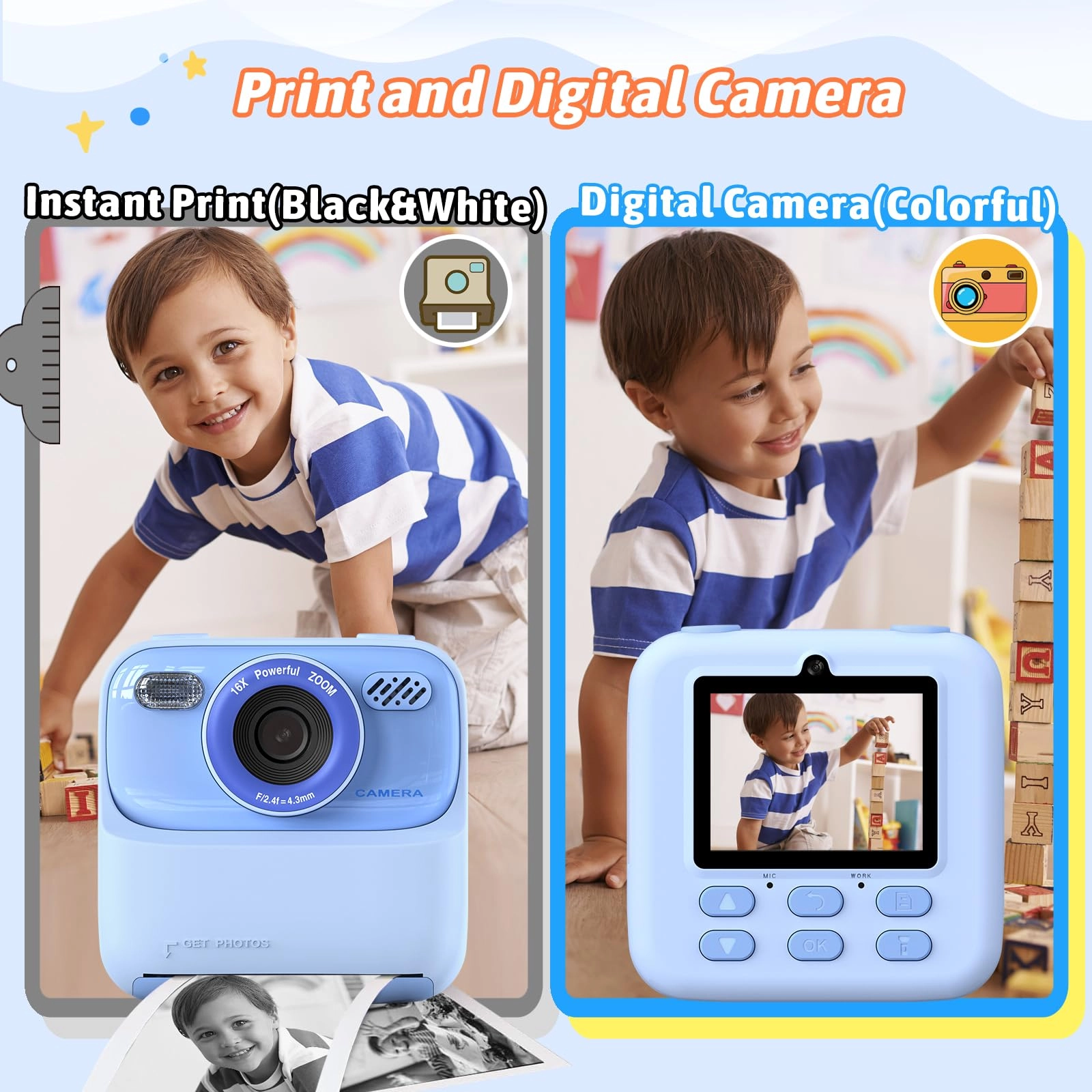 Instant Print Camera - 32GB White
