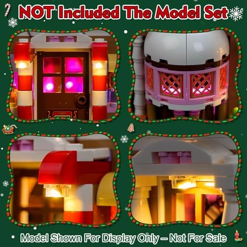 Light kit for LEGO Festive Gingerbread House 40809 - Plastic