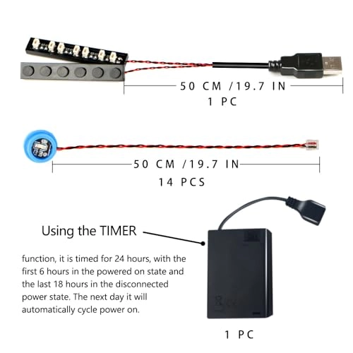 1 * 1 Dot LED Light - 14 pcs