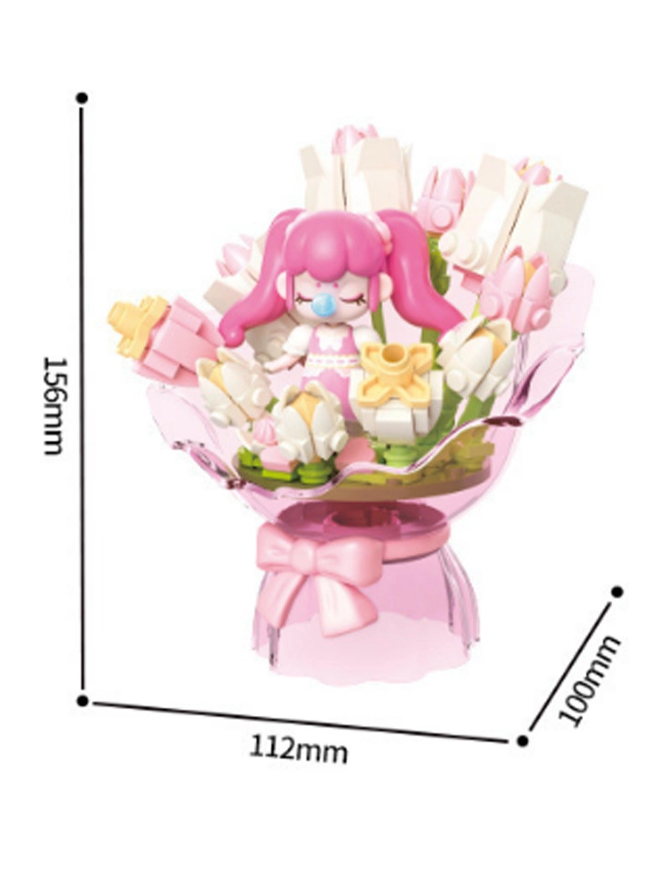 Model Set - Pink And White Flower 51pcs