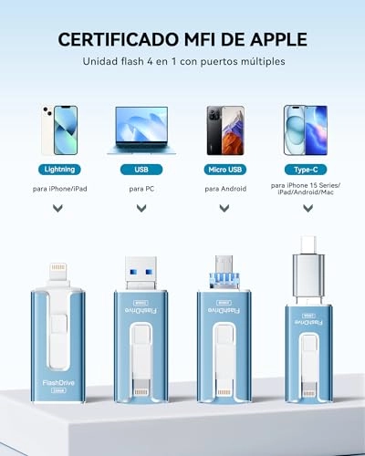 USB Stick - USB 3.0 Lightning Micro-USB USB-C 256GB