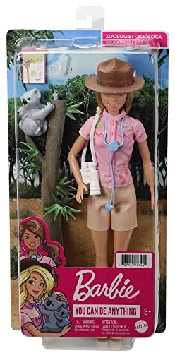 Barbie Zoologist Doll - 12 inches Koala & Baby Figure Ages 3+
