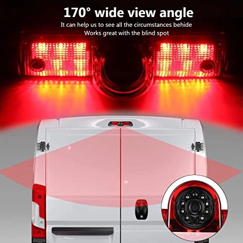 Brake Light Camera - Night vision 480/520 TV lines + Monitor - 7 Inch