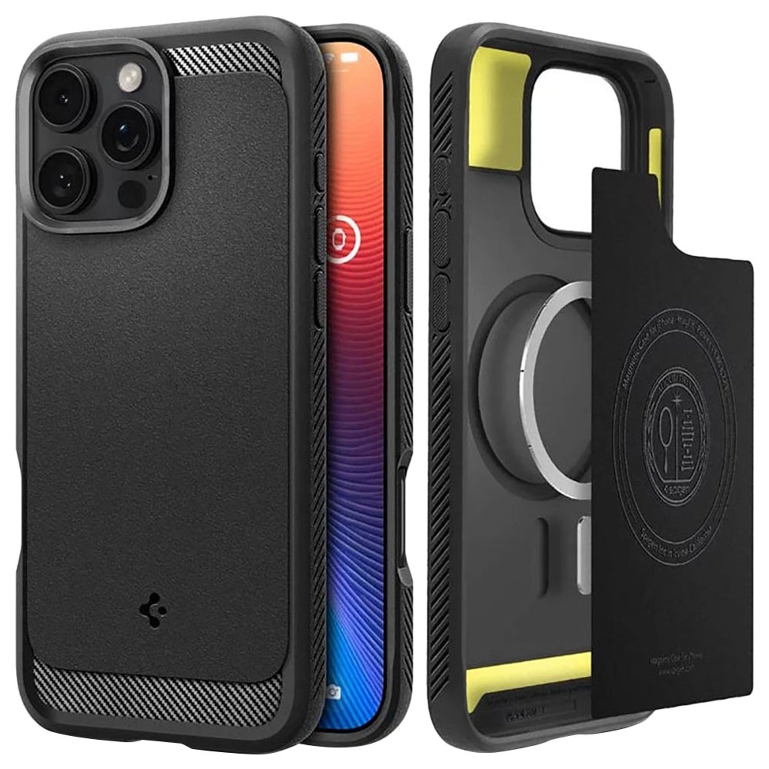Spigen Rugged Armor MagFit - Thermoplastic Polyurethane Case for iPhone 16 Pro Max