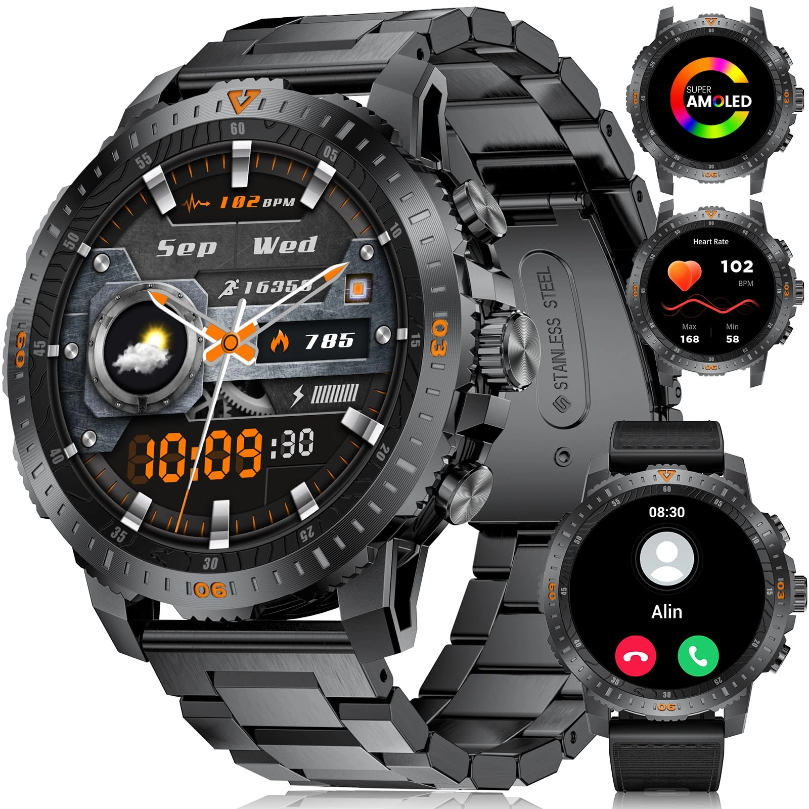 LIGE FV7 Stainless Steel GPS