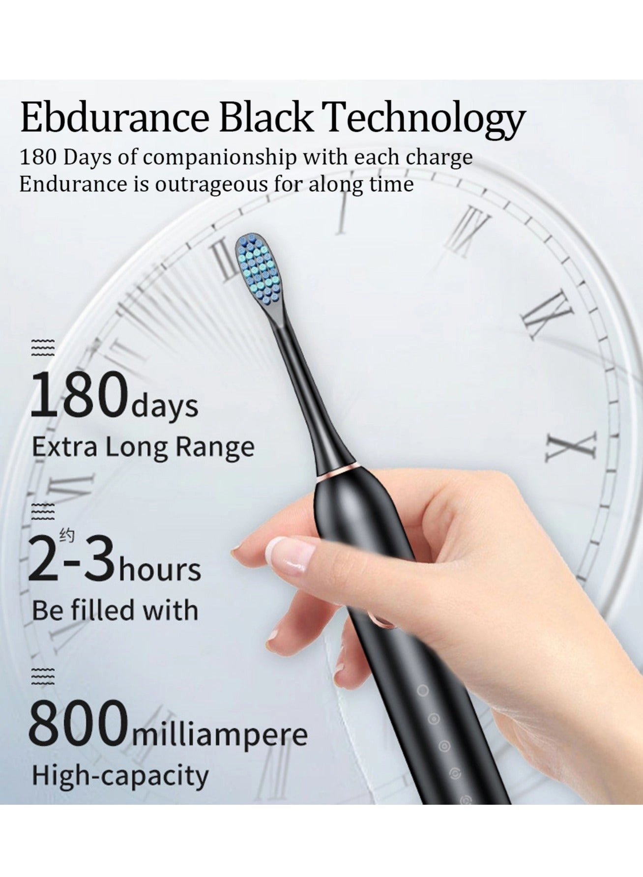 X-3 PLUS - 8 Brush Heads Rechargeable IPX7 Waterproof