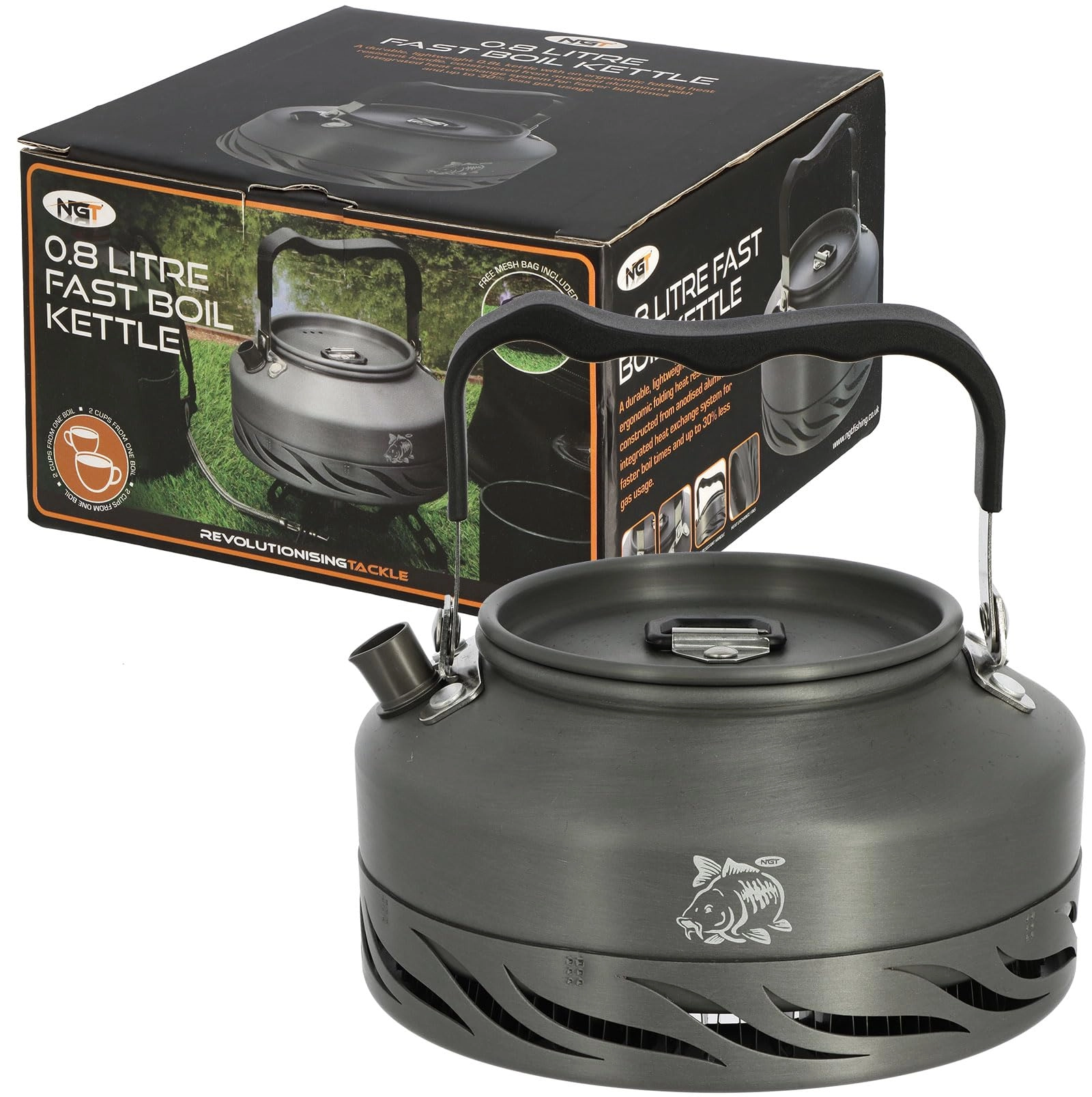 Aluminium Fast Boil Camping Kettle - 0.80 Litre