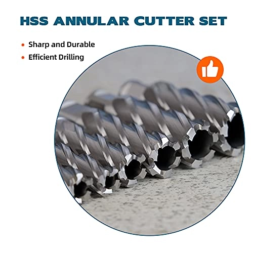Annular Cutter Set - 6pcs 3/4" Shank 2" Cutting Depth