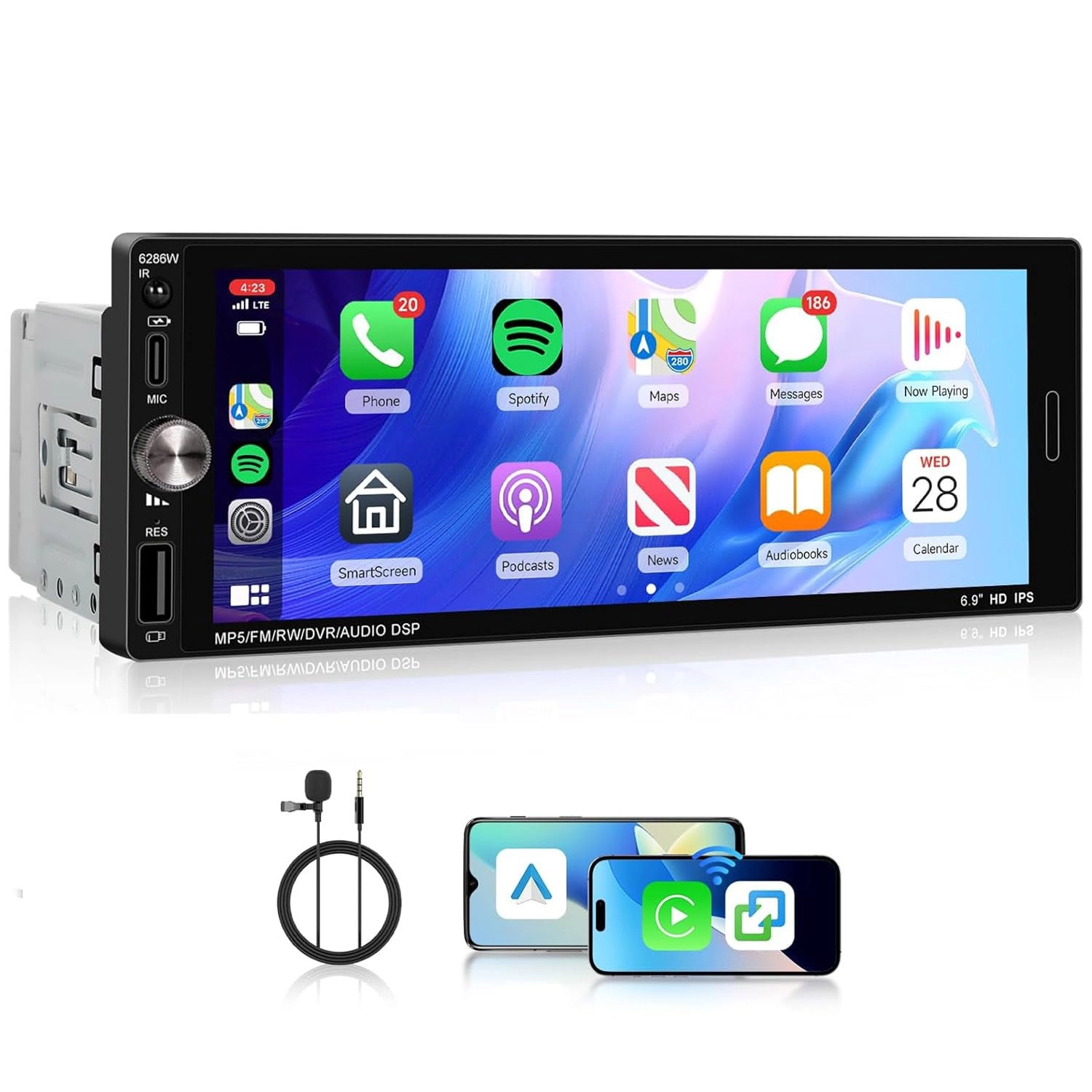 Fiorigo GPS Navigator for Mini Cooper S R50 R52 R53 CD53 2002-2008/CABRIO 2004/S GP/Seven/Park Lane 2006 65126943462 - 6.9 inch 2+32GB