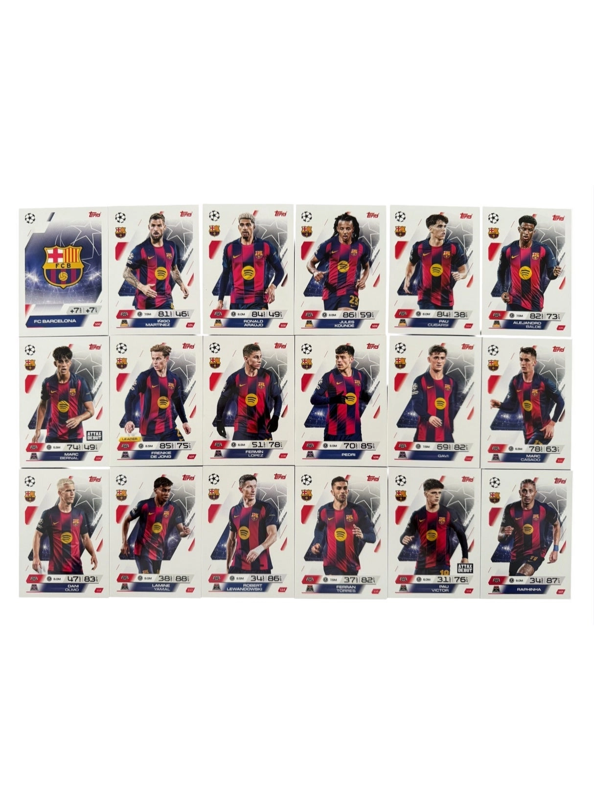 Topps Match Attax 25/26 - Full Barcelona squad Bundle