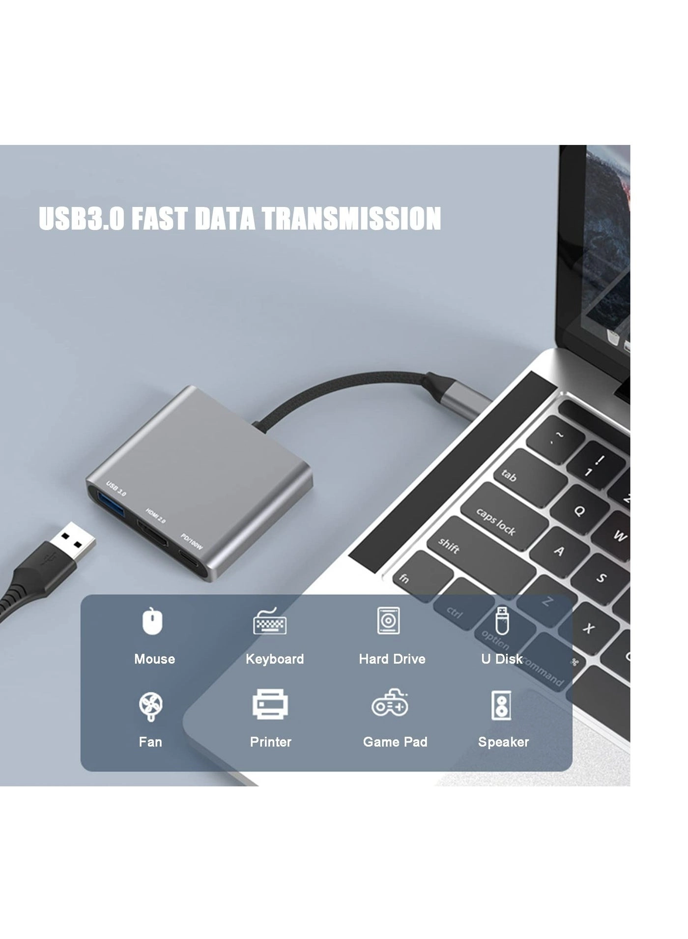 USB C to HDMI Multiport Adapter - USB3.0 4K 60Hz