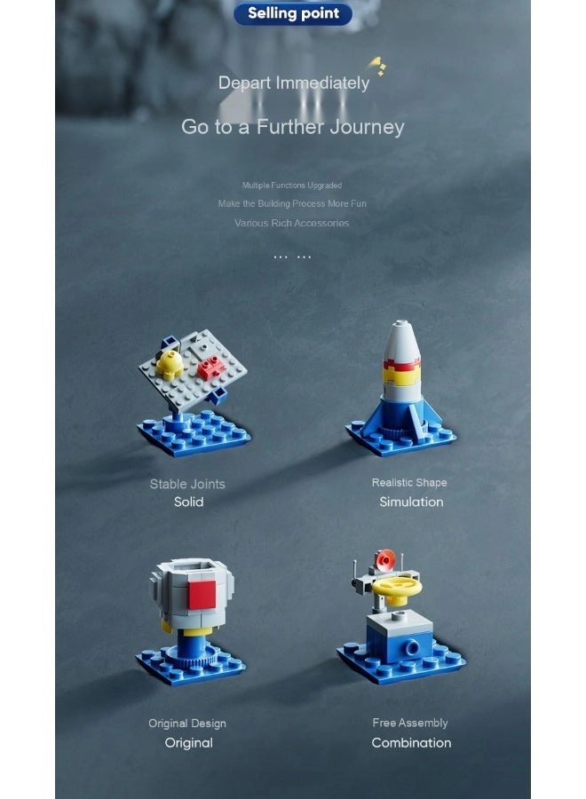 8858 spacecraft + 8859 rocket - spacecraft 508pcs