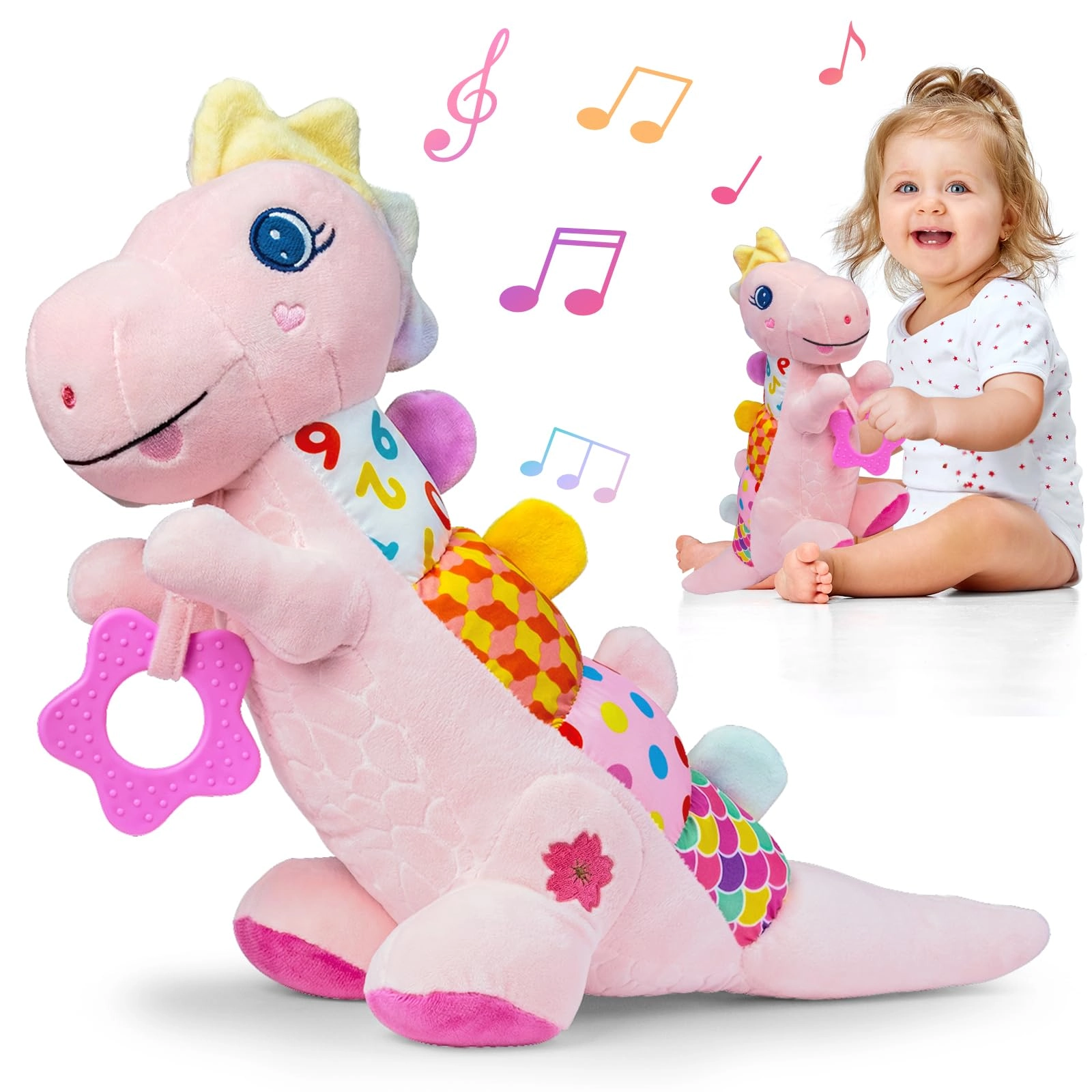 Baby Dino Plush - 0-3-6-12+ Months Cotton Animal