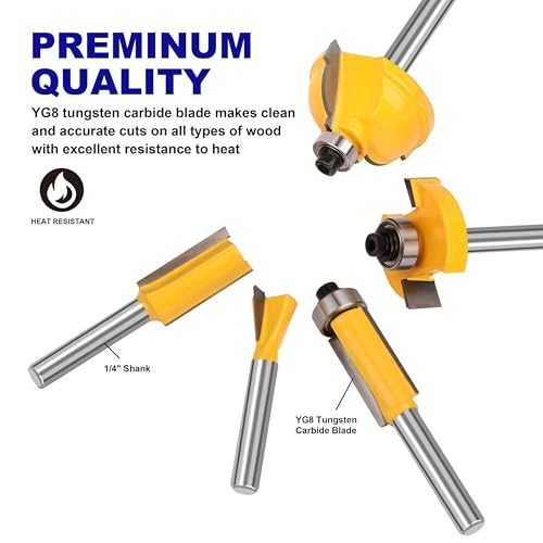Router Bits Set - 1/4 Shank 35 Piece Set