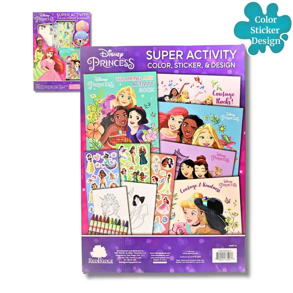Princess Activity Sticker Book 3 pcs