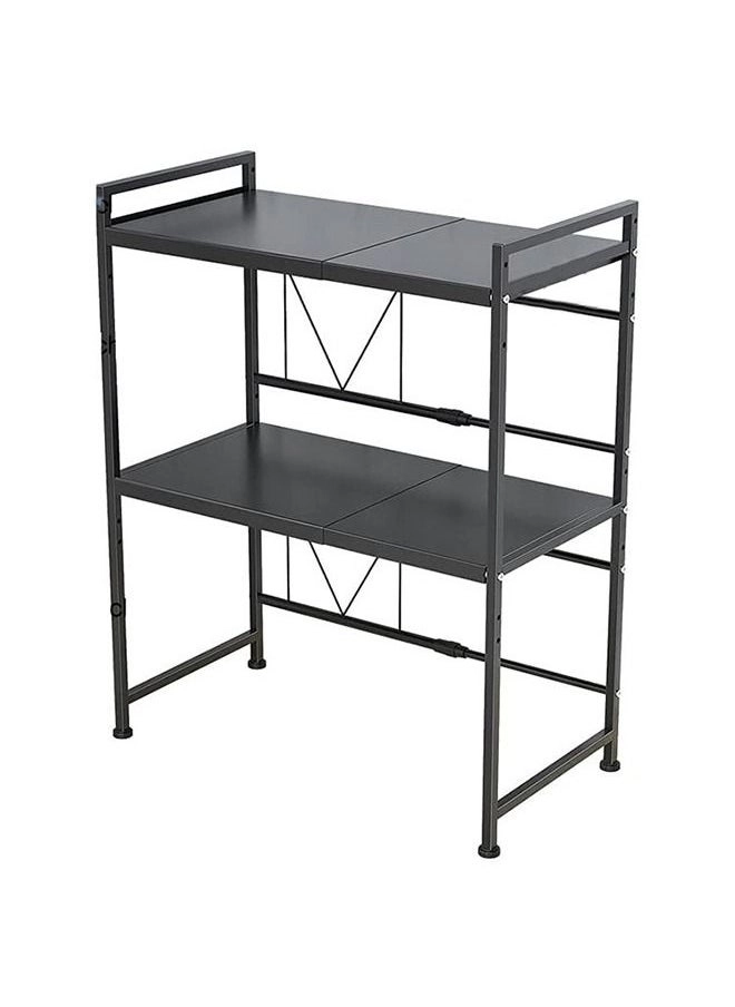3 Tier Microwave Shelf - Expandable 40--60cm Black