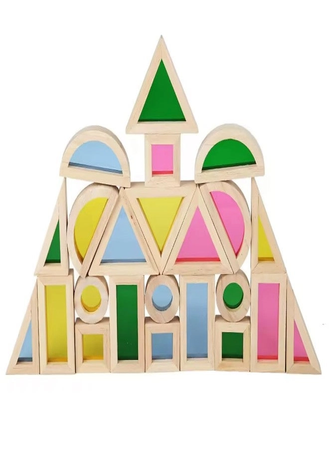 Wooden Rainbow Sensory Blocks