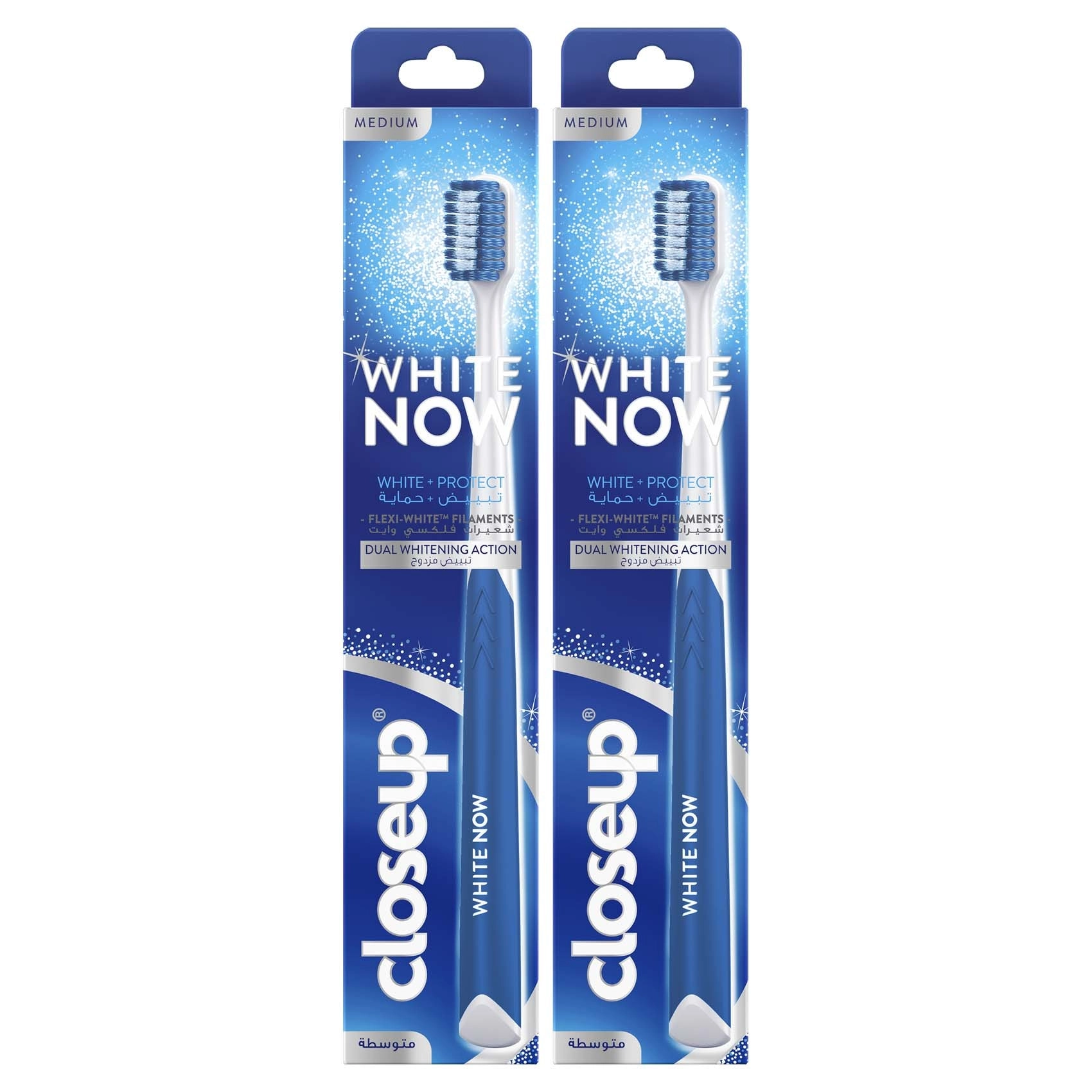 closeup White Now Toothbrush - Extra Stain Removal Soft bristles