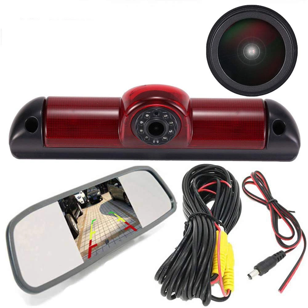 Brake Light Reversing Camera + Rear View Mirror Monitor - Night vision 628 x 586 pixels