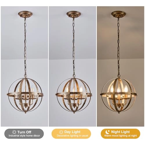 Ceiling Pendant Light - 3-Lights Semi Flush Mount