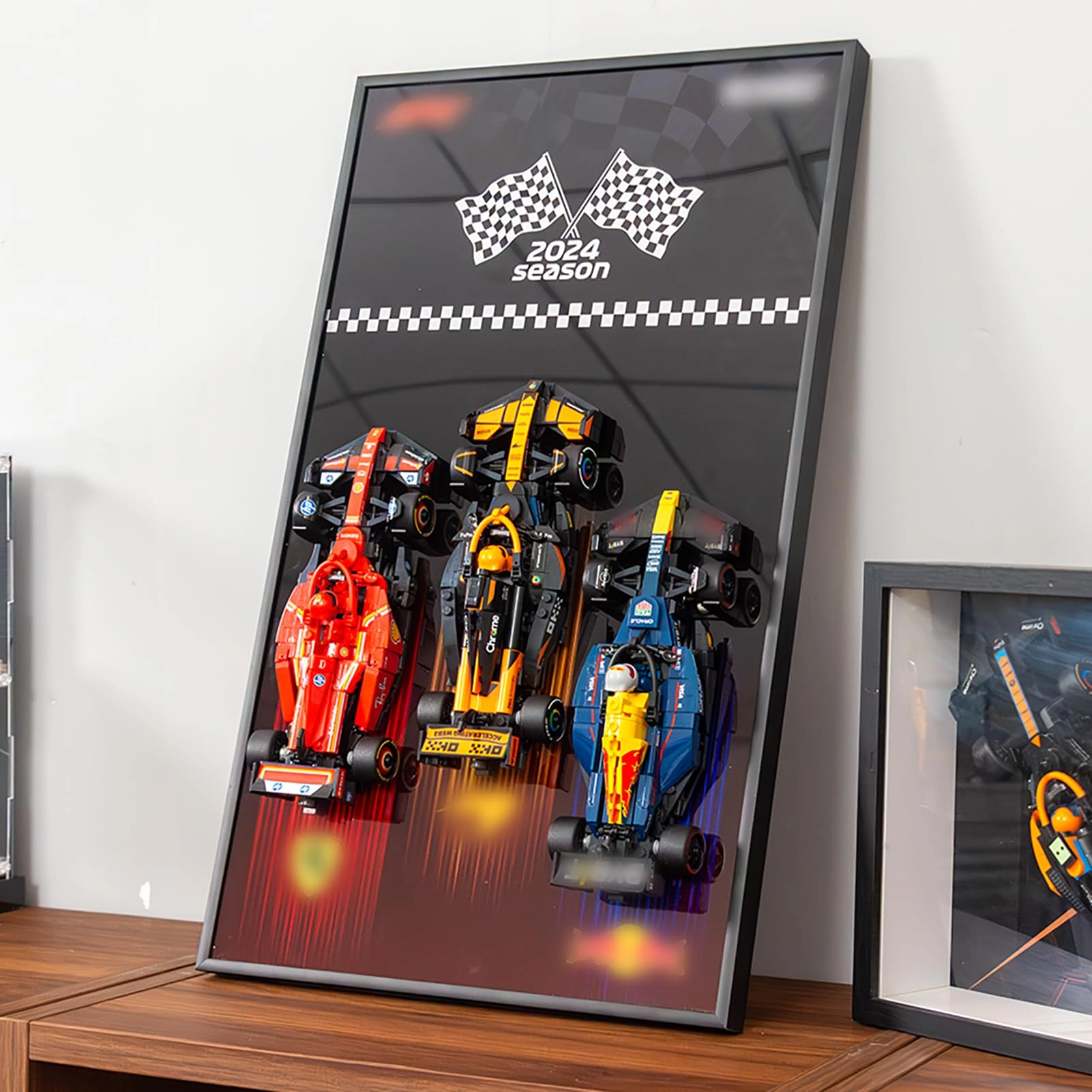 iCUANUTY Display Wallboard - lego Speed Champions Ultimate F1 3 Sets in 1 Wall Mount
