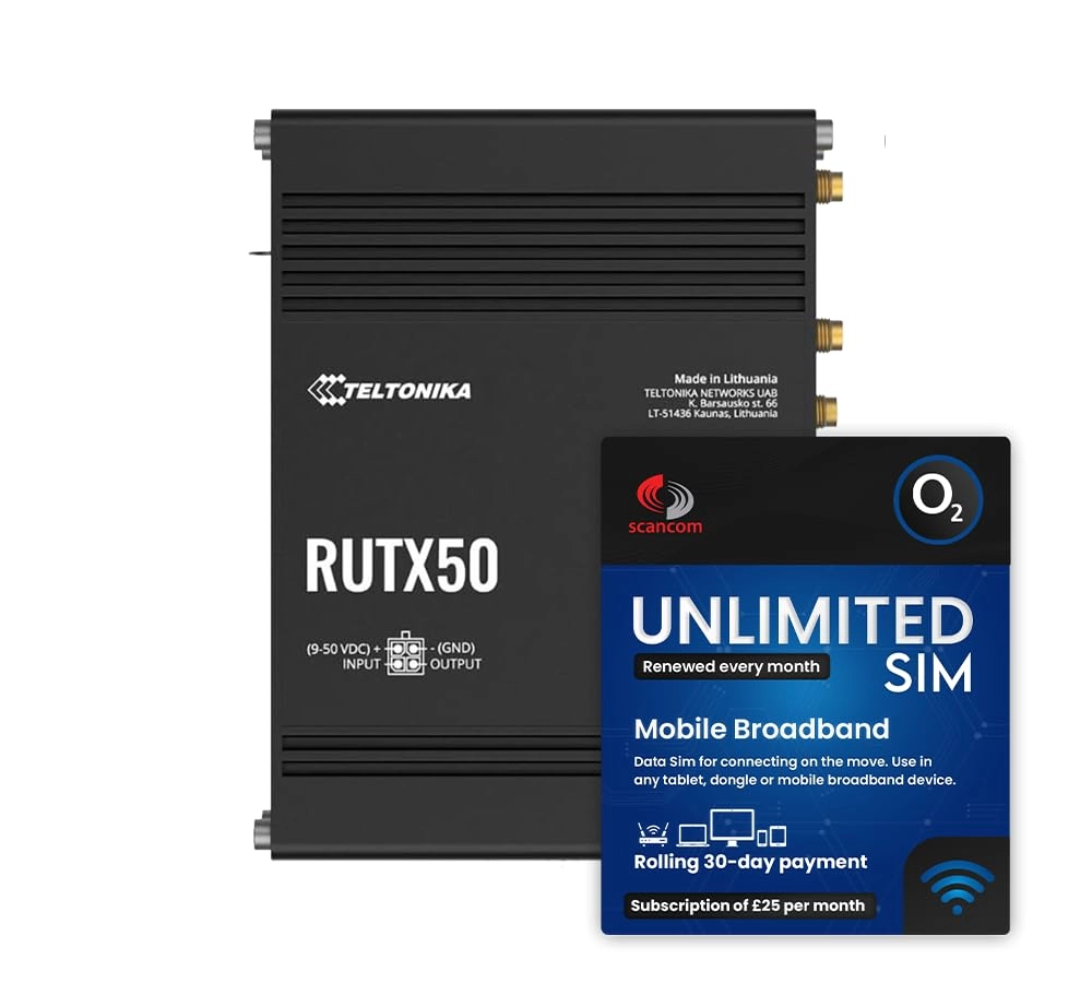 Teltonika RUTX50 - 5G + O2 Rolling 30-Days