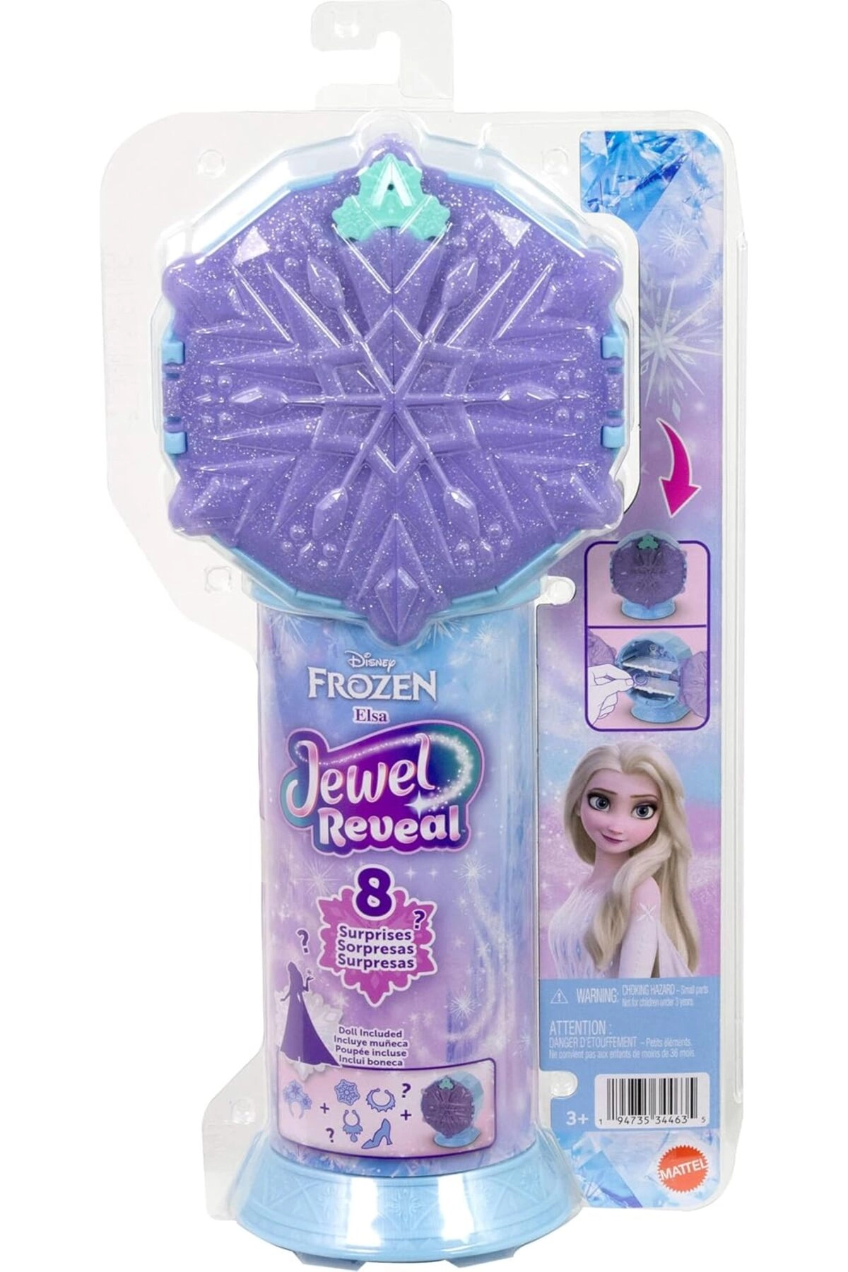 Elsa Fashion Doll - 8 Surprises Snowflake Gem Box