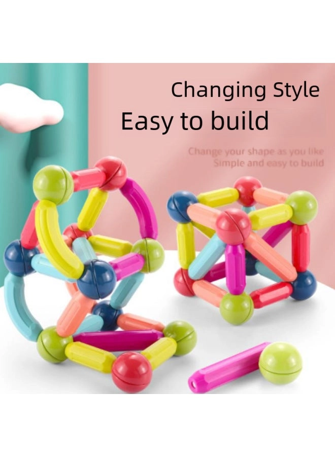 Magnetic Ball and Stick Building Set - 64pcs