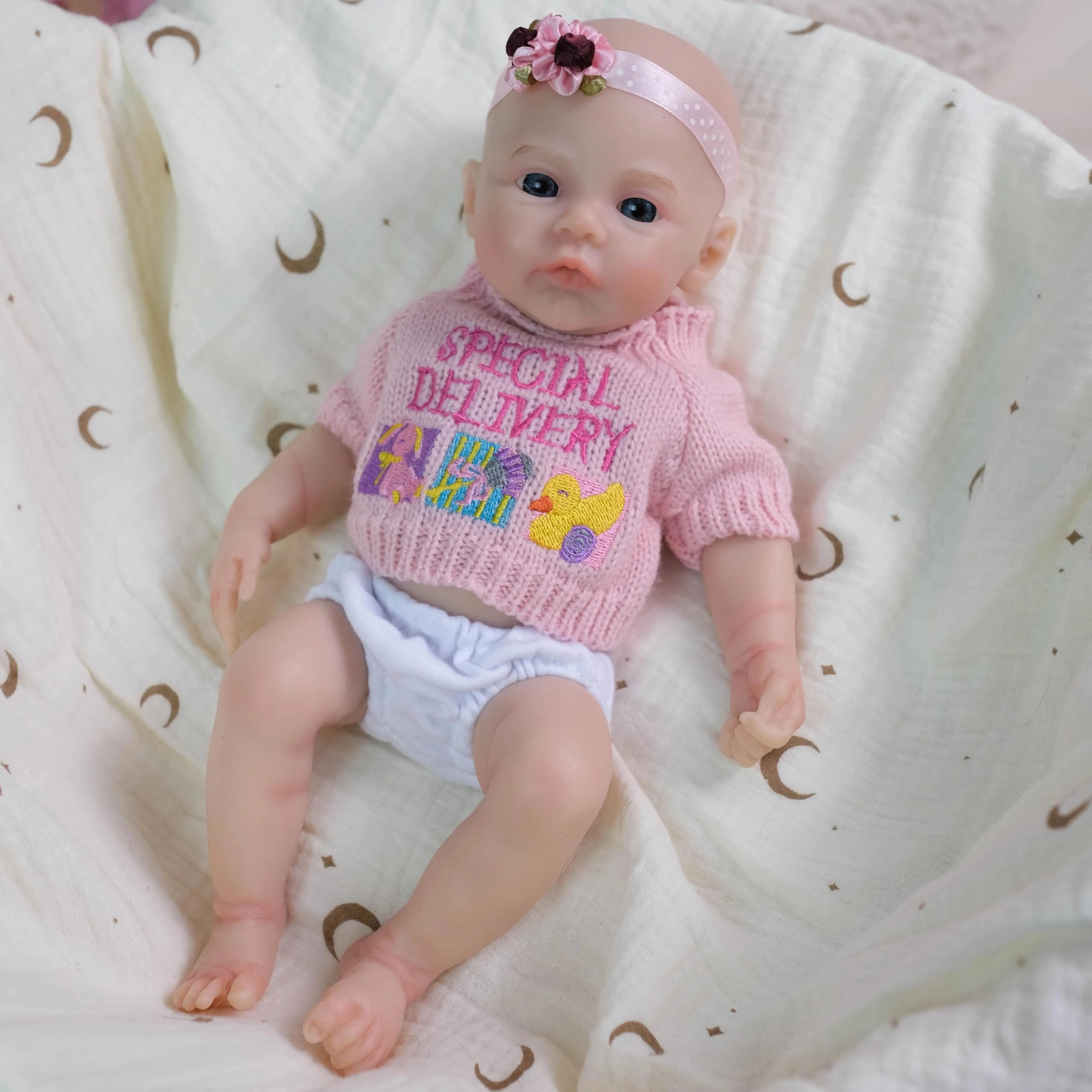 Nanjing Tianzeng Gifts Co.,Ltd Reborn Baby Doll - 12 inch Vinyl Girl Ages 3+