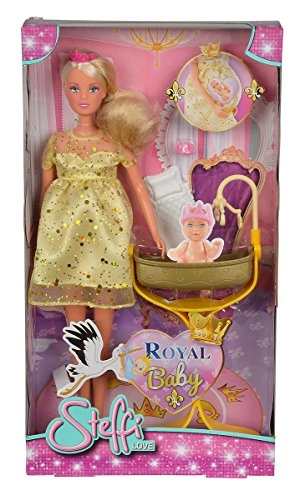 Steffi Love Royal Princess Doll - 29cm Pregnant Baby Cradle Ages 3+