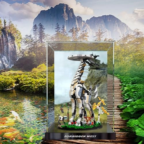 Display Case for Lego 76989 - 30 x 20 x 40 cm Black Heightened Base Background