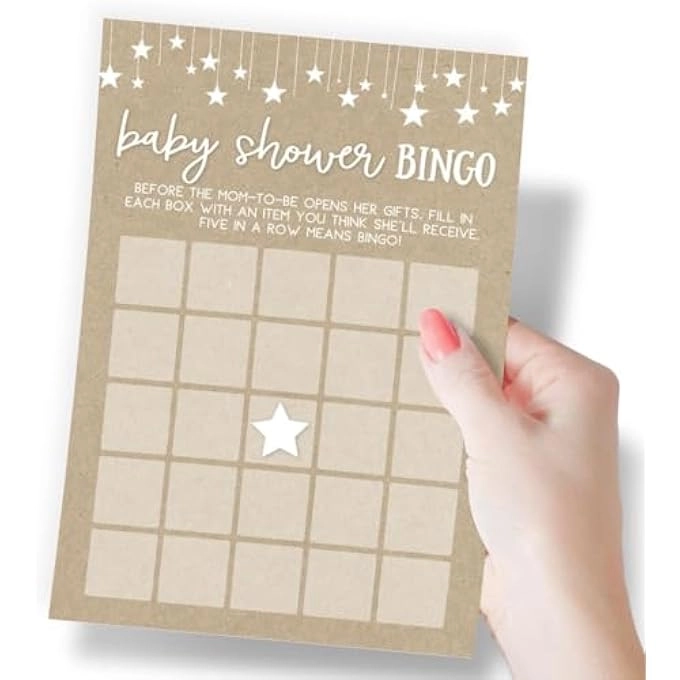 BABY SHOWER BINGO GAME - 50 pieces