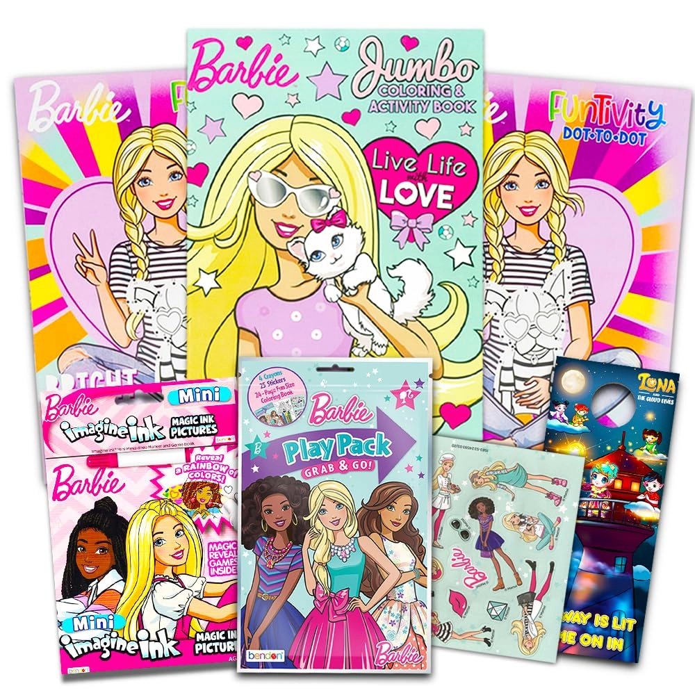 Barbie Coloring and Activity Activity Sticker Book 25 pcs