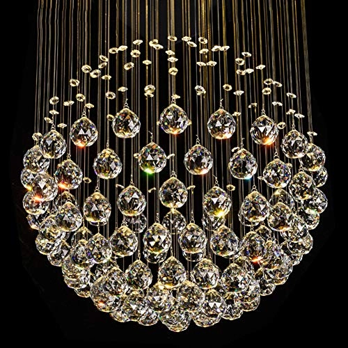 GU10 Round Crystal Chandelier - Dimmable