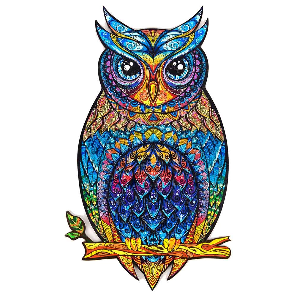 Charming Owl Wooden Puzzle (4107390-OWL_S) - 101 pcs
