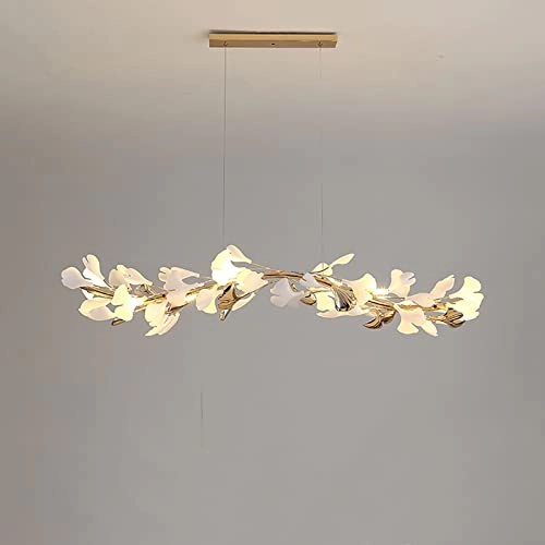 Scandinavian Artistic Long Chandelier - Golden 120*35cm 4 Head