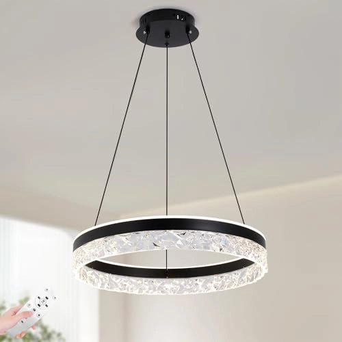 Round LED Chandelier - 3000K–6000K Dimmable