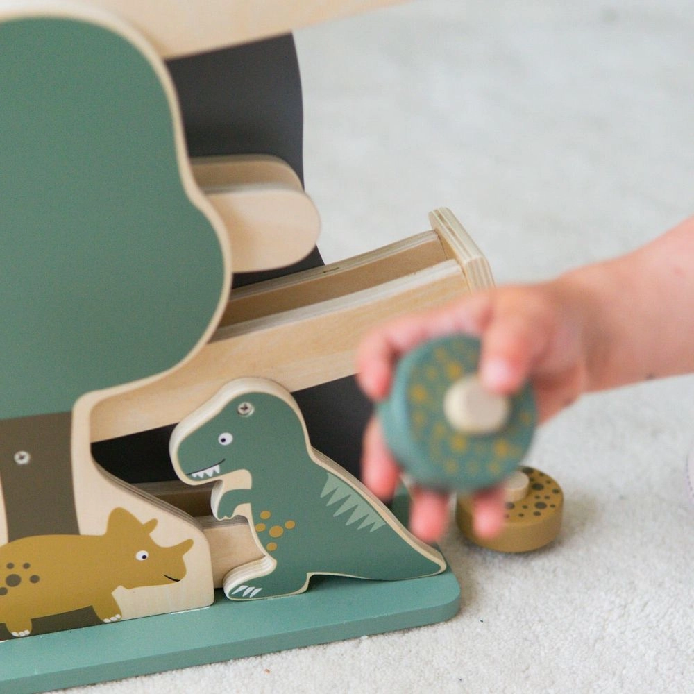 Wooden Egg Roller Toy Set Dino - 18 months+