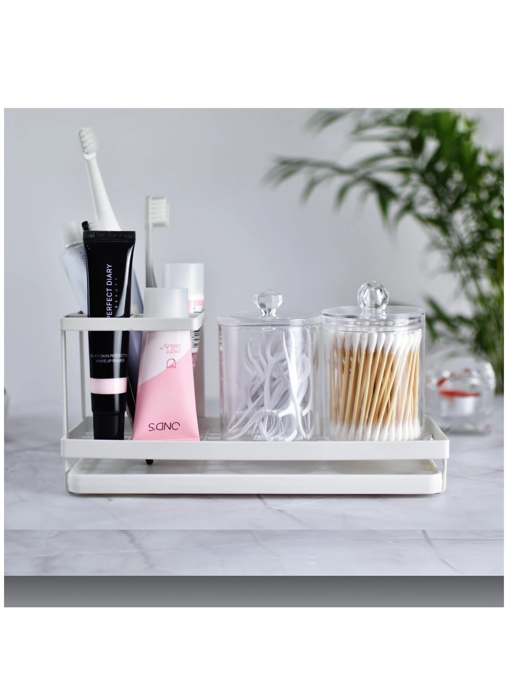 Toothbrush Holder - 4 Slots Bathroom Countertop