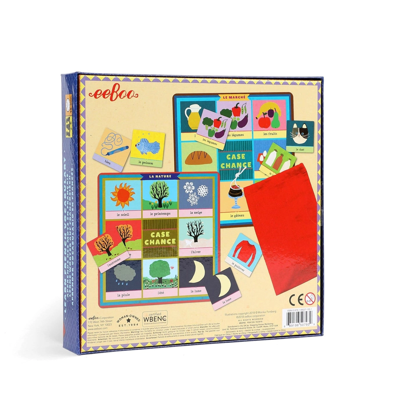 French Bingo Vocabulary Game (English & Arabic)