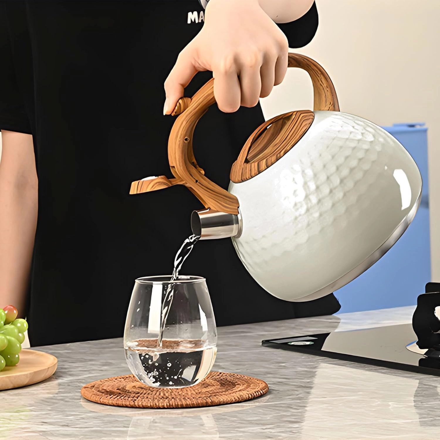 MAPPLE CREATION Whistling Teapot - Stainless Steel 3 Litres